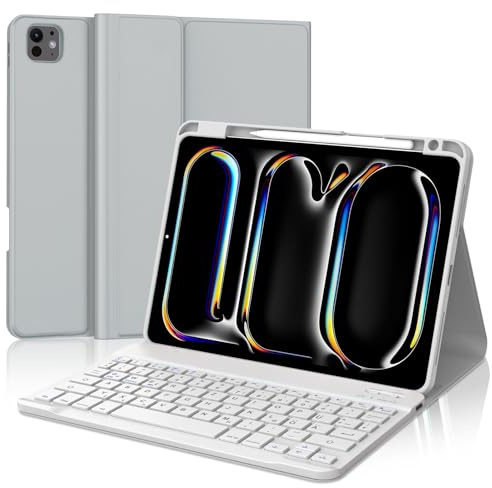 Occtingkind Für iPad Pro 11 M5/M4 (2025/2024) Hülle mit Tastatur QWERTZ
