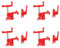 fennnds Lot de 4 serre-joints à vis de 3/4 - Envergure au choix - Pour tubes filetés de 3/4 - Pour tuyau, tuyau et câble
