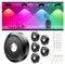ERSDGG 6 Stück Zum Mini Spot LED Puck Lights - 1500mAh Led Spot Akku, 3000K/4500K/6000K&9 RGB, Dimmbare & zeitgesteuerte Schrankbeleuchtung mit Fernbedienung, 3 Lights Modi