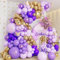 Set di palloncini viola e oro con palloncini viola scuro metallizzati dorati viola viola viola per baby shower bambina principessa compleanno anniversario matrimonio farfalle
