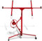 Ikodm Plattenheber klappbar XXL für Rigipsplatten, Plattenheber Trockenbau Plattenlift bis 68 kg, Höhe 132-335 cm, max Breite 294 cm, 3 Räder mit Feststellbremse, 60 Winkelverstellung, Rot