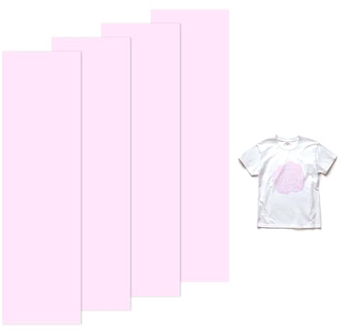 M METERXITY 4 Sheets 3D Puff Vinyl Heat Transfer 12x3.4 Inch Puff Vinyl Heat Transfer Light Pink Foaming HTV Sheets Iron-on for T-shirts/DIY Fabric
