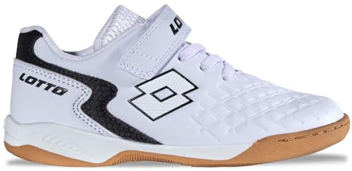 LOTTO Stylecode: 2600920K Dasher K Unisex Kids Sneakers in kinderfußgerechter Passform I mit Nicht-färbender Sohle - ideal für den Hallensport I mit Klettverschluss & Elastiksenkeln