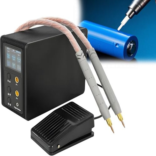 YYJYZH Spark-Free New Spot Welder,14.6 Kw Capacitor Spot Welder,2-In-1 Automatic & Foot Pedal Two Modes,5-Minute Instant Welding,For Thin Metal,High-Power Welding Equipment