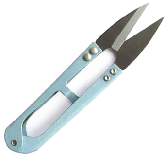 Zymoplas Mini ciseaux en acier à haute teneur en carbone cisailles à coudre outils de coupe tondeuses coupe pince point accessoire Kits de couture, bleu clair
