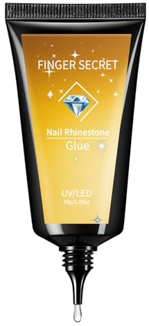 AIJIMEI Nail Rhinestone Glue for Nails Strong Adhesive Gel Nail Glue for Decorations Nail for 3D Nails Bling Gel for Nail Gem Nail Art crystal Jewel Diamonds (30g/1.05oz) (Set 2)