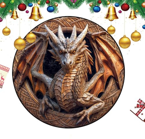 3D-Puzzle - 3D-Puzzle Drache 150 Teile, Puzle Tiere aus Holz, einzigartige Form Holzhandwerk Lernen und Lernspielzeug für Erwachsene Spiele für Familien und Geburtstagsgeschenke Freund Kit Mo