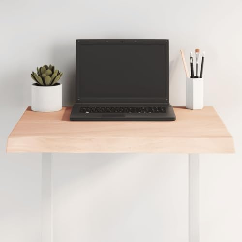 HFXHIJXQ Ersatztischplatte 60x50x2-4 cm Massivholz Unbehandelt Baumkante Schreibtischplatte Gaming Schreibtisch DIY für Wohnzimmer Home Office Küche