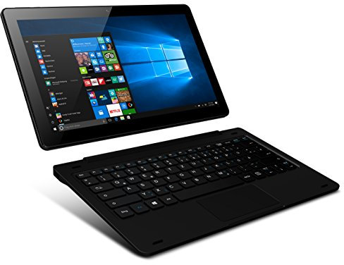Odys Fusion Win 12 2in1 29,5 cm (11,6 Zoll) Tablet-PC (Intel Atom Quadcore x5-Z8350, Full-HD IPS Display, 2GB RAM, 32GB Flash HDD, Win 10, Micro HDMI, Micro-USB Anschluss) schwarz
