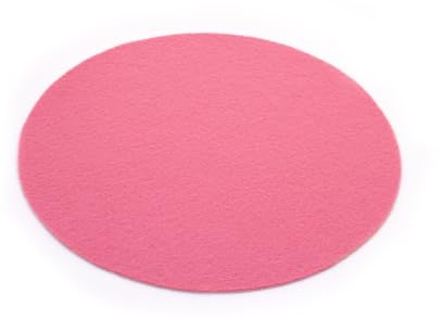 Primaflor Event-Teppich Podium Rund | Rosa | Ø200 cm | 2 mm hoch | Messeteppich B1 CFL-S1 | Nadelvlies Meterware | rutschsicherer Messe Bodenbelag für Event, Hochzeit & Ausstellung