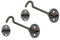 QCAA Forged Brass Cabin Hook Latch & Eye, 2-1/2, Antique Copper, 2 Pack, Made in Taiwan