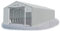 Das Company Lagerhalle 6x12x3m feuersicher grau wasserdicht ganzjährig Industriezelt Stahlseile 600g/m² PVC Winter Plus SFR - Zeltgarage, Lagerzelt Winterfest, Zeltgarage Winterfest - Winterzelt