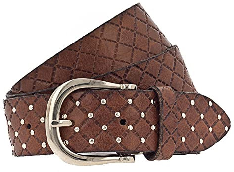 B.Belt Lina Gold Nietengürtel Leder