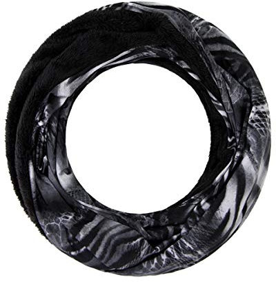 Majea Damen Loop Schal - Teddy, Zebra, schwarz Damen Artikel-Nr.441401