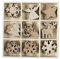 36 STK Holzteile Schneeflocke Stern Engel Baum Rentier braun Weihnachtsdeko Basteln Holz Tiere Teile Irnamente Winter Weihnachten Basteln Kindergarten