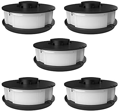 Ersatzspulen Spule passend für Einhell Elektro Rasentrimmer GC-ET 4530 Fadenspule Spule Trimmerspule Spulendeckel Haube Mähfaden für Rasentrimmer Freischneider Motorsense (5x Spule)