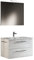 Mama Store ERA 100 - Mobile Bagno Sospeso 100 CM QUERCIA BIANCO con Lavabo, Specchio e Lampada LED, L. 101 X P. 47 X H. 53 cm