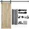 183cm/6FT Kit de Porte de Grange Coulissante Kit de Quincaillerie, Quincaillerie Kit de Rail Porte Coulissante, Kit de Piste pour Porte en Bois Simple (Forme J)
