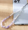Bunte Natürlicher Kristallstein Kies Perle Handykette,Universal Handy Handschlaufe Handy Charm Handgelenk Handy Lanyard Perlen Kette Telefonkette Handyschmuck Schlüssel Taschen Handy Anhänger,Lila