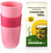 Dulce Worlds Sugarcane Toddler Cup 300 ml - Set of 3, LFGB & USDA Certified Kids Cup - BPA Free - Dishwasher Safe, Reusable, Unbreakable - Pink