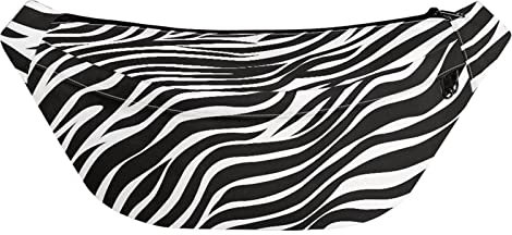 POLERO Rote Camouflage Hüfttasche für Damen Herren Camo Verstellbarer Gürtel Bauchtasche für Sport, zebra, Einheitsgröße