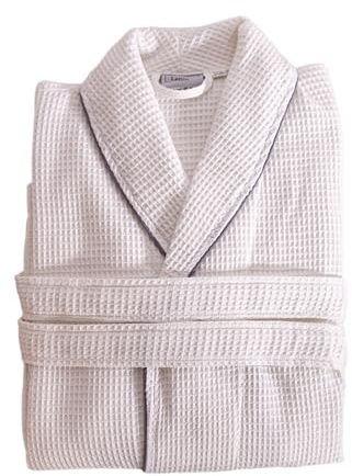 LERUUM Waffle Bath Robe Unisex Cotton White Long For Men Women L/XL | Unisex Lightweight Waffle Bathrobe for Men Boy Women 100% Cotton White Robe Gowns For Bath Spa Available in L/XL Quick Dry