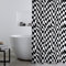 Catherine Lansfield Rideau de Douche Damier 180 x 180 cm Noir Blanc