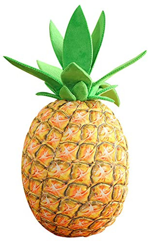 ISAKEN Gefüllter Ananas Plüsch Kissen, Süß Obst Kuscheliges Plüschtier Spielzeug Ananas Kuscheltier Weiches Schlafkissen Körperkissen Geburtstag Jungen Mädchen