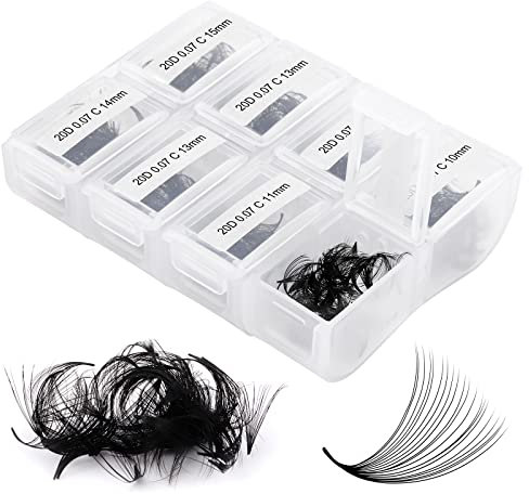 FADLASH 20D 600 Stück 8-15mm 0,07mm C Curl Fertig Volumen Wimpern Fächer Premade Fertige Fächer Wimpern Extension Russische Vorgefertigte Mixed Volume Fans Russische Wimpernverlängerung