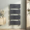 Heilmetz Anthracite Radiator Towel Bathroom, 1200 x 600mm Heated Towel Rail Flat Panel Towel Radiator Towel Warmer Modern Central Heating Space Saving Radiators for Bathroom