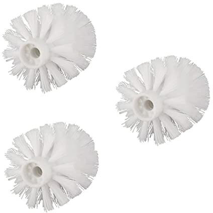 3Pcs Toilet Bowl Brush Head Toilet Brush Replacement Head Sturdy Stiff Bristles Toilet Brush for Bathroom Toilet Elegant Durable - White