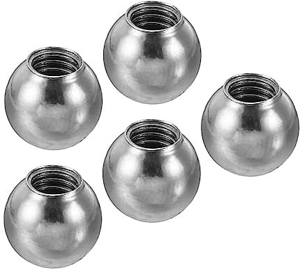 PATIKIL Muttern Knopf 5 Pack M4 Innengewinde 8mm AD 304 Edelstahl Runde Kugel Schraube Kappe Abdeckung für Beleuchtung Möbel DIY Dekoration Silber