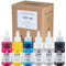 Lucky Bridge DTF Tinte 6x100ml Premium-Pigment Tinte für PET-Folien Thermotransfer-Nachfülltinte für alle Epson DTF-Drucker mit Druckköpfen wie DX5 DX7 5113 XP600 I3200 usw. -(600ml) DE
