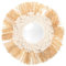 MAGICLULU Miroir en Paille Style Pastoral Chambre Déco Décor Miroirs Mural Miroir Rond Déco pour Salon Miroirs Ronds en Rotin Bohême Art Mural Ancien Raphia Miroir Mural