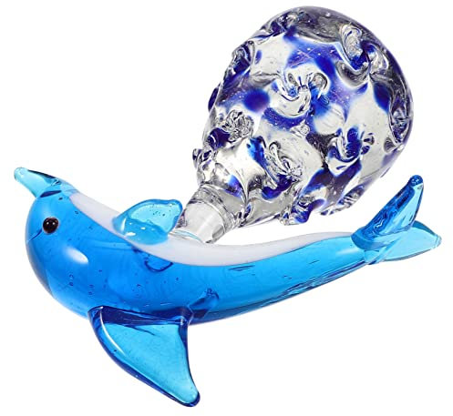 Cabilock Kleiner Delfin Ornament Aus Glas Delfin Einzigartige Tischdeko Glasdelfin Verzierung Glasdelfin Tischdeko Delfin Basteldeko Kleines Delfin Dekor Szenenlayout Heimdeko