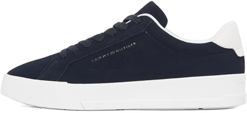 Tommy Hilfiger Herren Court Sneaker Court Better Suede aus Wildleder, Blau (Desert Sky), 44