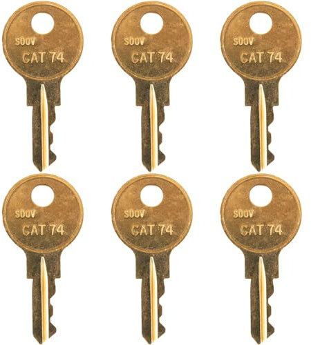 Ersatzspenderschlüssel für Bobrick CAT 74 – für WC- und Papierhandtuchspender – Modell 330-43 CAT 74 Schlüssel (6 Stück)