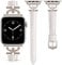 mxiixnai Leather Strap Compatible with Apple Watch Straps 41mm 40mm 42mm 38mm Women, Slim Thin Leather Replacement Strap for iWatch Bands Series 10 9 8 7 6 5 4 3 2 1 SE,Starlight/Starlight