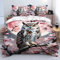 Qiqumax Eule Bettwäsche Set 3D Realistisches Eule Bettwäsche Set, Süßer Owl Motiv Druck Design Bettbezug Für Jungen Mädchen Kinder (3,135 x 200 cm)