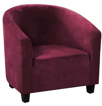 ZYHBBGXFC-XM Schonbezug for Clubsessel, Bedruckt, rund, Fassstuhlbezug, Stretch-Sofabezug aus Polyester und Elastan, Abnehmbarer Sesselbezug mit elastischem Boden for das Wohnzimmer(Rot)