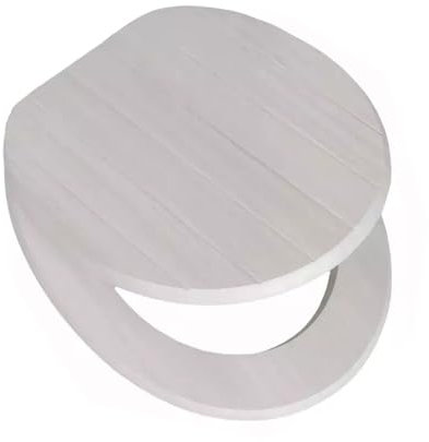 18 MDF Toilet Seat Universal Adjustable Fit Most Toilets Oval Seat┃Bathroom Standard Wooden MDF Toilet Seat | WC SEAT +FITTINGS┃Quick Release Toilet Seat - Tongue & Cream groove Wooden