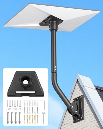 WHYFONE Starlink Gen 3 Mount, 360° Adjustable Starlink Roof Mount Compatible with V3 Starlink Standard Dish, Starlink Gen3 Pole Mounting Kit with Pipe Adapter for V3 Starlink Internet Kit Satellite