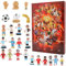Fußball-Adventskalender 2024, 24 Tage Weihnachts Adventskalender Jungen Weihnachts Geschenke Fußball Set, Weihnachts-Countdown-Kalender enthält 24 Fußball-Accessoires, Geschenke für Fans