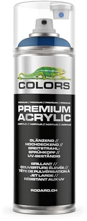 COLORS Premium Acrylic Sprühfarbe 400ml – Hochdeckender Sprühlack für Innen & Außen, Spraydose für DIY-Projekte - RAL 5010 - Enzianblau Glanz