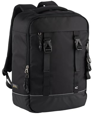 camel active Herren Connect Rucksack mit gepolstertem Laptopfach Schwarz, Menswear-L
