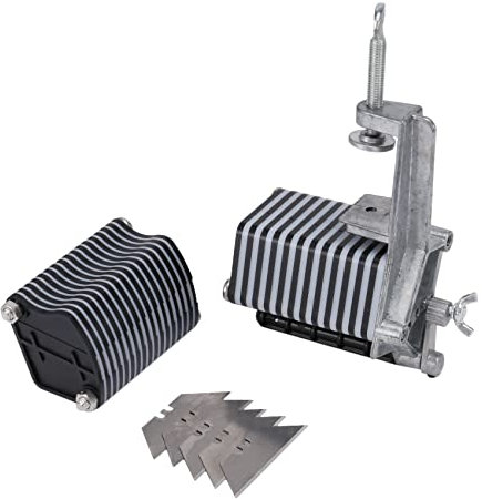 Pesfehhy Taglierina per Pizzo da Tavolo nel Pelle per Cinture e Pizzi Intrecciati con Frange (Fornito con 10 Lame)