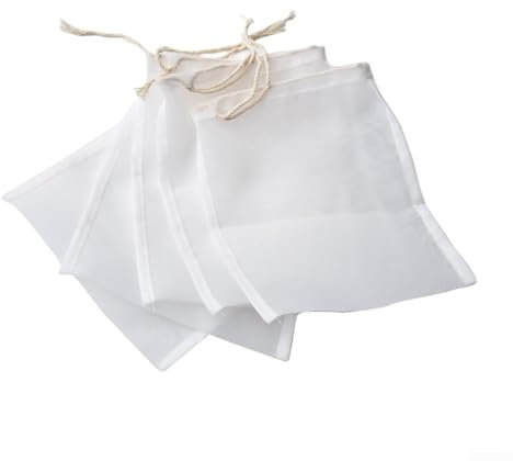 5 Stück Nylon-Abseihbeutel, vielseitig einsetzbar in der Küche oder zum Brauen, Größe 15 x 20 cm (100 Mikron)