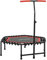 SPORTNOW Trampoline de Fitness 114 cm avec Cordes élastiques, poignée réglable sur 3 Positions, Trampoline d'exercice Charge 100 kg Stable et Silencieux pour entraînement intérieur, Rouge