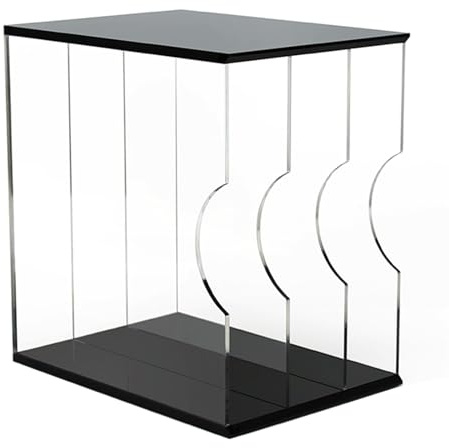 Schallplatten-Aufbewahrungsregal – Acryl-Tisch-Organizer für LPs und Alben, 160 mm Halterung für Schallplatten, stilvolle blaue Kiste für Musikliebhaber