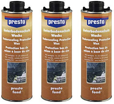Presto 3X 690211 UBS UNTERBODENSCHUTZ WACHS STEINSCHLAGSCHUTZ SCHWARZ 1000 1L